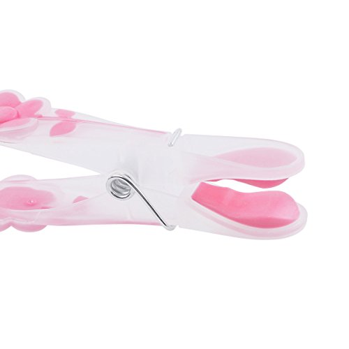 48 Wäscheklammern Soft Grip Softgrip Soft Touch Softtouch Blumen 4-farbig gelb rosa grün lila - 3