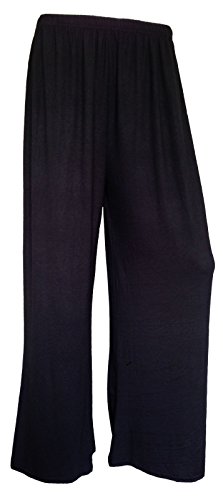 black wide leg trousers size 18