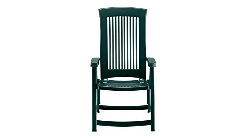 BEST Gartenmöbelset Kansas, 13-tgl., 6 Klappsessel, Tisch 145×95 cm, Kunststoff, grün grün - 4