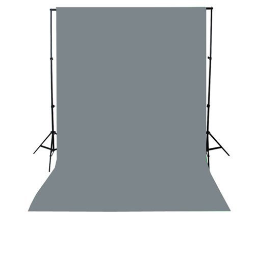 Maxsimafoto Fotostudio-Stoffhintergrund (Musselin, 100 % Baumwolle, 1,8 x 2,8 m) Grau (Ständer nicht im Lieferumfang enthalten)