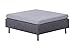 Produktbild Cavadore Hocker Scrubbles, Beistellhocker im Material-Mix, 90 x 40 x 90 cm (BxHxT), Hellgrau, grau