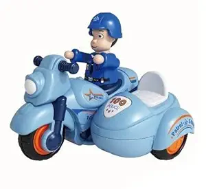 PLUSPOINT Friction Powered Toy Police Bike for 2 3 4 5 Year Old boy, 1 Pieces Friction Powered Kids Toddler Scooter Toy (Police Bike)