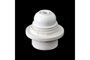 LAMORELL LIGHTDESIGN Portalampada in Plastica - Attacco E27 - Camicia Filettata. Confezione 6 Pezzi; Colore Bianco