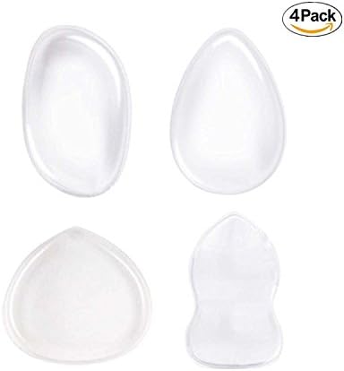 4 Pack Silicone Makeup Sponge Brushes [Washable] Premium Quality – Puff BB Cream / CC Cream / Air Cushion / Liquid Foundation / Blush Highlighter / Concealer Silisponge Cosmetic Beauty Tools Blender