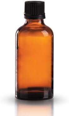 10 x 50ml Amber Glass Bottles with GL18 Tamper Evident Dropper Cap and Insert (0.7mm Orifice Reducer)
