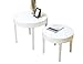 Produktbild XSSD002 Kreative Mode Multifunktionale Couchtisch, Wohnzimmer Kreative Couchtisch Schlafzimmer Esszimmer Tisch Kombination Runden Tisch Zwei Tische,Weiß,A
