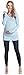 Happy Mama Women's Maternity Stretchy Knit Tunic Jumper Pullover with Hood 908p (Light Blue, 8/14)
