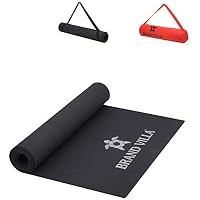 brandvilla Yoga Mat with Carrying Bag Anti Skid Yogamat for Gym Workout and Flooring Exercise Long Size Yoga Mat for Men Women