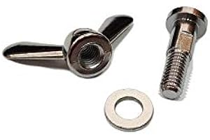 PROXEL VITE A GALLETTO PER ANTENNE CON ATTACCO A GALLETTO IN VERSIONE CROMATA O NERA (Versione Controdado, Cromato)