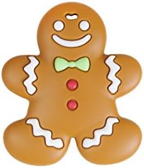 Nibbling Gingerbread Man Teething Toy | 100% Food Grade Silicone | BPA Free | Perfect for Baby Shower and New Year Gifting | Suitable from Birth and Comes in Exclusive Packaging