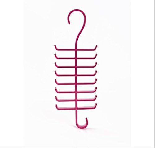 Plastic Creative Home Fish bone Tie Pylon Leather belt Scarf Arrangement Storage Hangers (pack of 3) , red