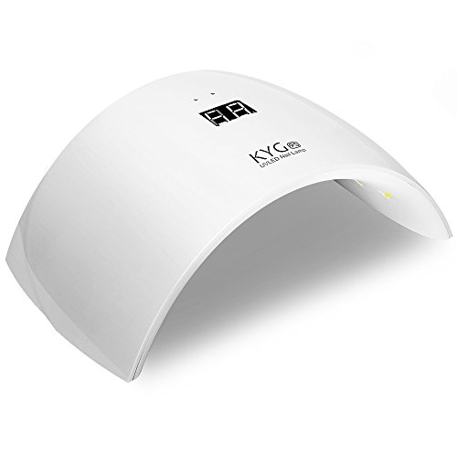 KYG Nagellacktrockner UV-Nagellampe 24W 15 LEDs Lichthärtegerät Infrarot Sensor Lichthärtungsgerät für Shellac, Gelnagellack mit Timer Weiß