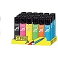 4 x Clipper Lighters Set ,NEON MAXI SIZE JET FLAME WINDPROOF LIGHTER Assorted Designs, Lighter Refillable SET OF 4 GREAT GIFT SET (JET FLAME - 4 X RANDOM COLOURS) WITH FREE GIF CASE BLACK POUCH