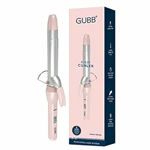 GUBB GB-005 Professional Hair Curler For Women | 25 mm Aluminium Barrel With Ceramic Coated Tong | Quick Heat Up Technology For Easy Long Lasting Curls, Multicolor