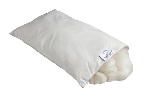 UK - Natural Breathable & Hypoallergenic British Wool Original Standard Pillow (75x50cm), Handcrafted Luxury Comfort