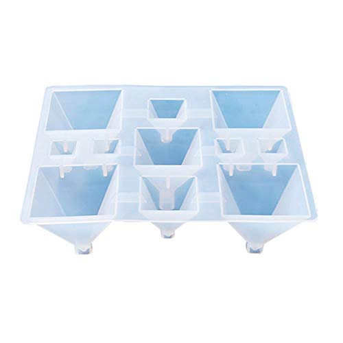 Leap-G Modern Simplicity 3D Silicone Molds - Pyramid Shape Translucence, Environmental Durable DIY Mirror Conical Mould