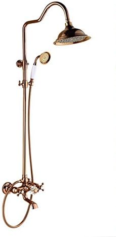 Bathroom shower European style golden shower set full copper third gear shower faucet supercharger