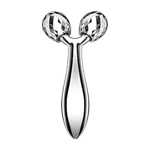 Stainless Steel Face Roller with Travel Pouch, Face Massager Roller for Face, Eyes, Neck, Body Muscle Relaxing Prevents Wrinkles Facial Massage Tool