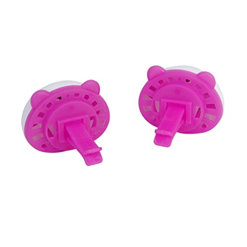 SODIAL(R) 2 Pcs Panda Assainisseur d'Air de Voiture Desodorisant Parfum avec Deux Clips rose
