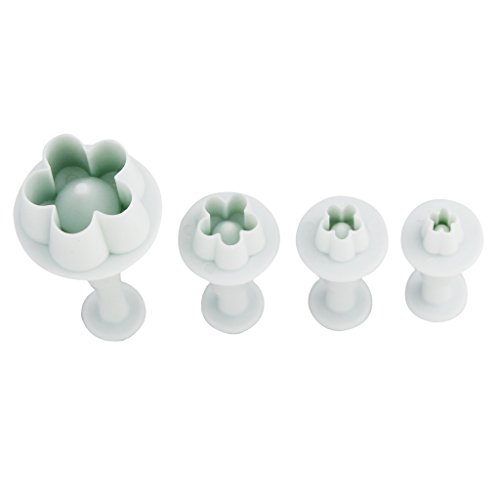 DIY 68tlg. Backen Fondant Stempel Tortendeko Ausstecher Ausstechformen Auswerfer Modellierwerkzeug Glätter Fondant Formen Marzipan-Messer Kuchendekoration Set Backen mit Spritzbeutel – Rosa - 6