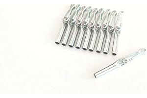 MIEDERHOFF 10 x Seilendverschluß inkl. Simplexhaken verzinkt Ø8mm Länge 120mm, Planenseil