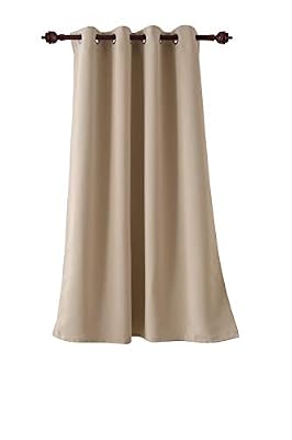 Deconovo Rideau Occultant à Oeillets 140x180cm Isolant Thermique pour Velux Beige Foncé