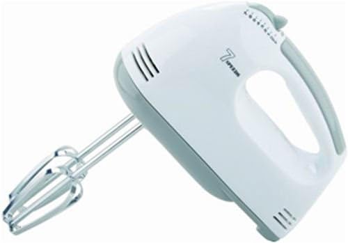 Mains powered 7 speed kitchen hand-held mixer whisks - Egg beater, cake &amp; baking Full size powerful beaters and dough hooks.