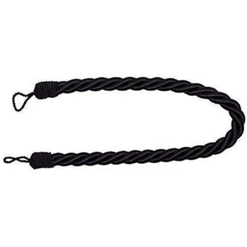 Cordon attache rideau noir large corde satin 81cm: Amazon ...