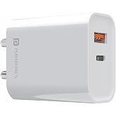 Portronics Adapto 45 22.5W Max Output USB & Type-C Dual Output Super Fast Charger,Wall Adapter Power Delivery 3.0& USB A Fast Charge Adaptor for iPhone,Android & Other Type C Enabled Devices(White)