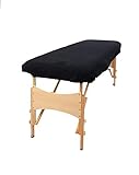 aztex Classic Massage Bed Cover Range, Massage Couch Protective Cover, Suitable for Salons, Spa's and Therapists, with or Without a Face Hole - Black, Without Facehole