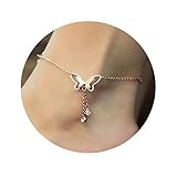 Shining Diva Fashion Italian Designer Gold Plated Anklets for Women (Rose Gold)(9801a)