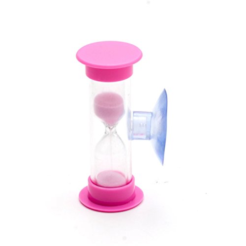 Lantelme 5803 Zahnputz Sanduhr 3 Minuten Set 4 Stück. Sanduhren mit Sauger. Für Sie und Ihre Kinder. Das Familienset in den Farben pink, gelb, grün und blau - 3