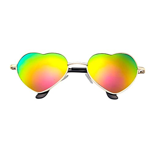 Lunettes de Soleil Ansenesna Femmes Mode Surdimensionné En Forme De Coeur Retro Lunettes De Soleil Mignon Lunettes Uv400 (B)