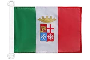 AZ FLAG Bandiera Navale Marina militare Italia, 30 x 45 cm speciale Nautismo, Padiglione Nautico