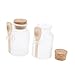 Produktbild CUTICATE 2 Stü ABS Badesalz Flaschen Leer Klar Kork Glas Mit Holzlöffel 100g / - 100g 5,5 x 8,9 cm