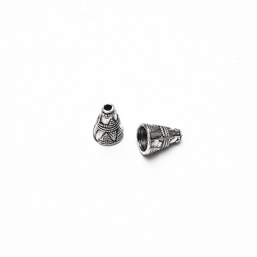 Metallperle Endkappe Spacer Kegel Antiksilber (10160) 11x9mm 6Stk.
