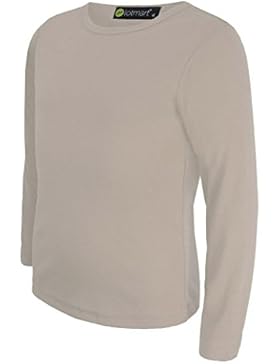 Kinder Uni Einfach Top Langärmelig Mädchen Jungen T-Shirt Oberteile Crew Uniform T-Shirt