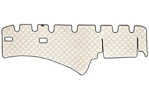 DECOART AutoCommerse - Tappetino per cruscotto in pelle sintetica PU, per camion Scania R 2004-2016, con guida a sinistra, colore: beige