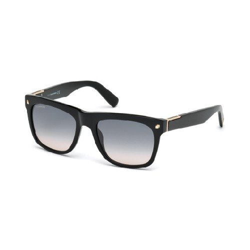 Dsquared DQ0212 01B 54 Montures de lunettes, Noir (Nero Lucido/Fumo Grad), Mixte Adulte