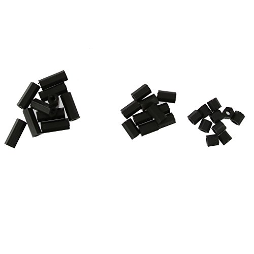 M3 Nylon Schraubenmutter Scheibe Sortiment Satz Sechskantschrauben Pattsituation Box – Schwarz, 120pcs - 7