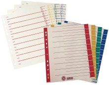 Preisvergleich Produktbild Trennblätter, farbiger Organisationsdruck - A4 Überbreite, gelb, 100 Stück
