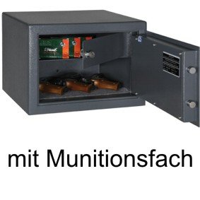 Preisvergleich Produktbild Pistolenschrank / Kurzwaffentresor / Pistolentresor 300x420x380mm , Sicherheitsstufe B, inkl. Munitionsfach , Schlüsselschloss