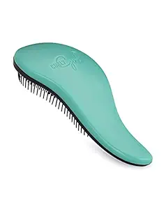 Curly Girl Breeze Thru Detangling Brush | Hair Detangler Hairbrush for Adults & Kids | Gets Rid of Tangles & Knots in Natural, Curly, Straight, Wet or Dry Hair (Turquoise)