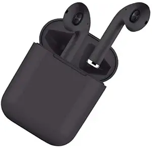 SARVAINO i12 TWS (Black) Bluetooth Earphones Touch Sensor with in Built Mic and High Bass Level Supporting All Smart Phone & Device (Battery Life 2-3 Hours) Maximum Operating Distance15 Metre