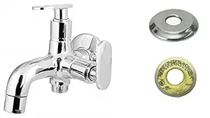 Jagger BAT Full Brass 2 in one tap Two Way tap for Bathroom 2 in 1 tap for Washing Machine 2 in 1 tap for Bathroom Health Faucet ( With Wall Flange & Teflon Tape )