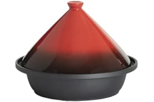 WEB2O Tajine Induction et Vitro-céramique INOX (Rouge et Noir degradé)