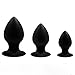 Produktbild Jissboner Anal Plug Butt Plug Set Anal Plugs (Ø 40 mm, Ø 50 mm & Ø 60 mm) Anal Butt Plug Erotik Sex Toys für Masturbation 3 Stück (Schwarz)