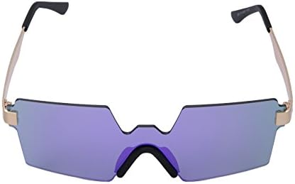 Purple Rimless Shield Ski Oversized Futuristic Sunglasses Ladies Mens Fashion Retro 80s Gaga
