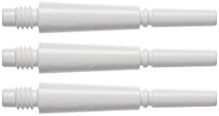 Cosmo Darts White Fit Shaft Gear, Short - 1 set per pack (3 shafts in total) & Red Dragon checkout card