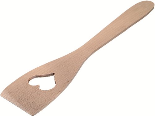 Pfannenwender mit Herz, L 30 cm Holz